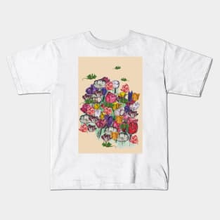 Fantasy Tulips And Dragons Kids T-Shirt